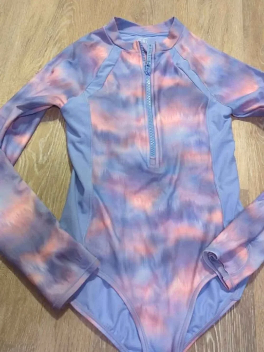 Athleta Girl Tie-Dye Long Sleeve Swimsuit XL/14 - Picture 4 of 4